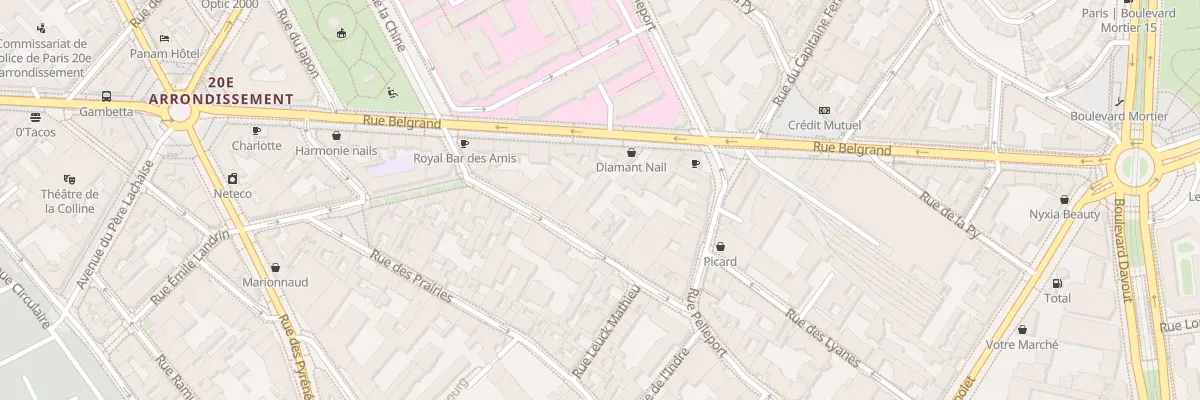 Plan du 10 Rue de la Cr des Noues à Paris 20e Arrondissement