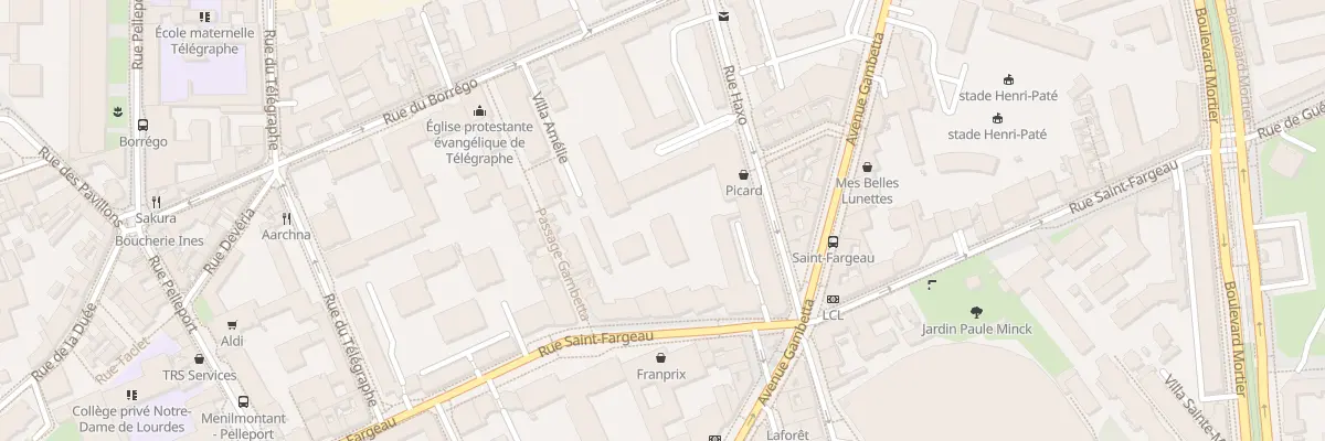 Plan du 39 Rue Saint-Fargeau à Paris 20e Arrondissement