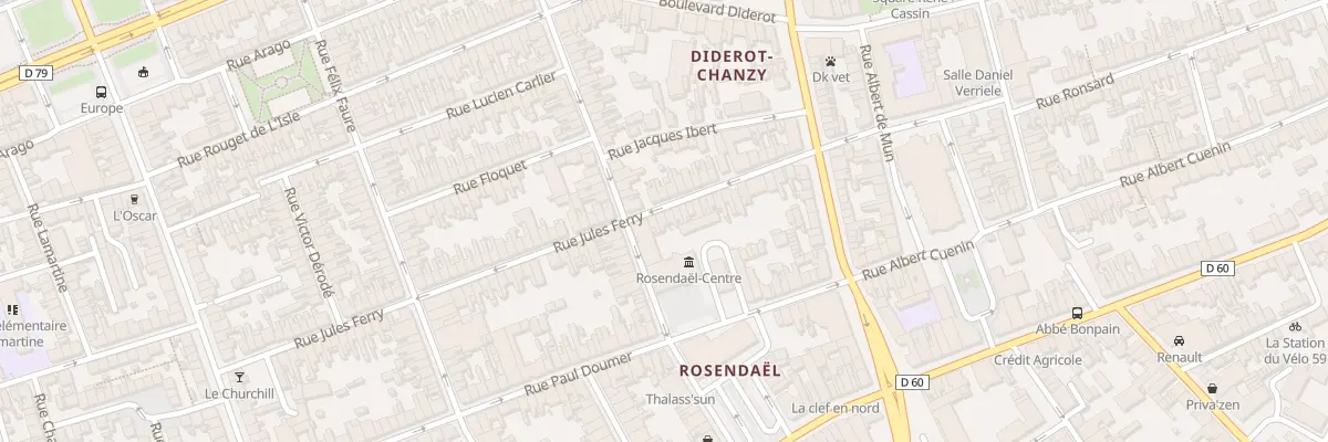 Plan du 84 Rue Jules Ferry à Dunkerque