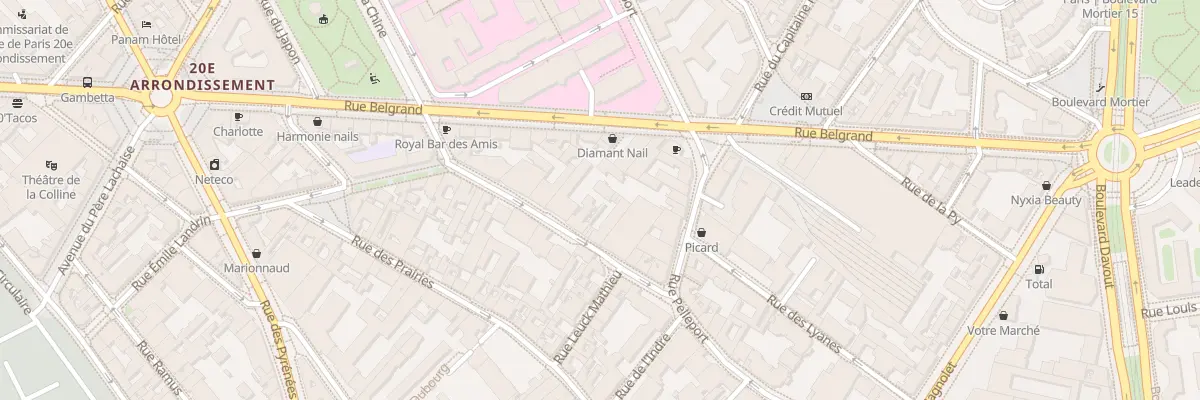 Plan du 8 Rue de la Cr des Noues à Paris 20e Arrondissement