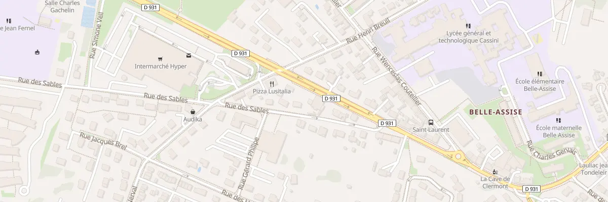 Plan du 10 Rue des Sables à Clermont