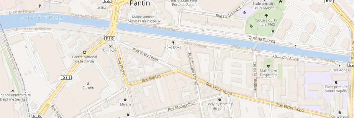 Plan du 16 Quai de l’Aisne à Pantin