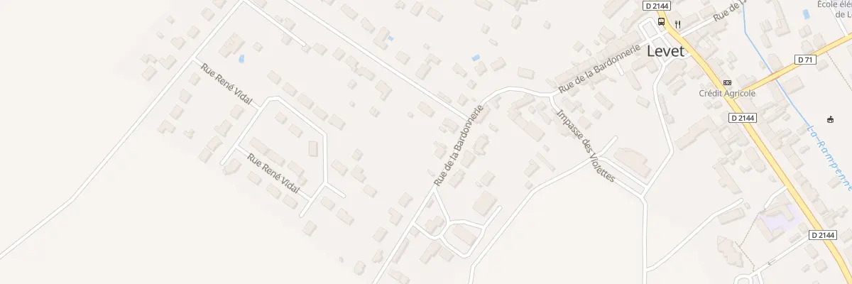 Plan du 28 Rue de la Bardonnerie à Levet