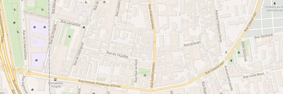 Plan du 34 Rue André Joineau au Pré-Saint-Gervais