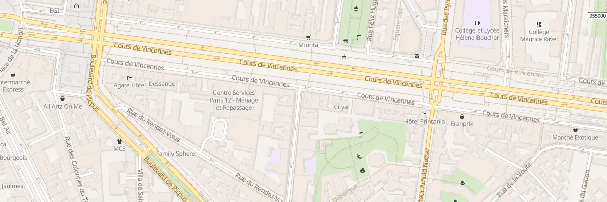 Plan du 30 Rue Marsoulan à Paris 12e Arrondissement