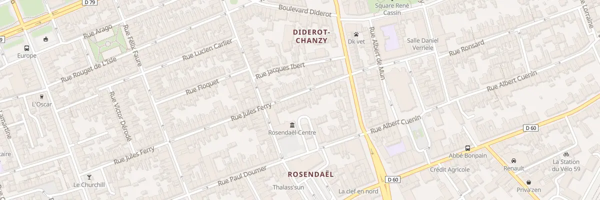 Plan du 96 Rue Jules Ferry à Dunkerque