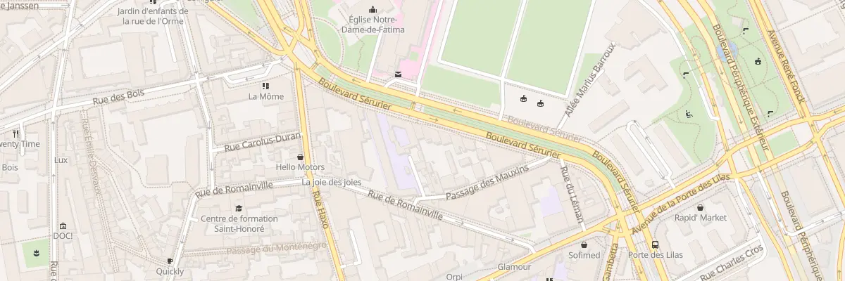 Plan du 41 Bd Sérurier à Paris 19e Arrondissement