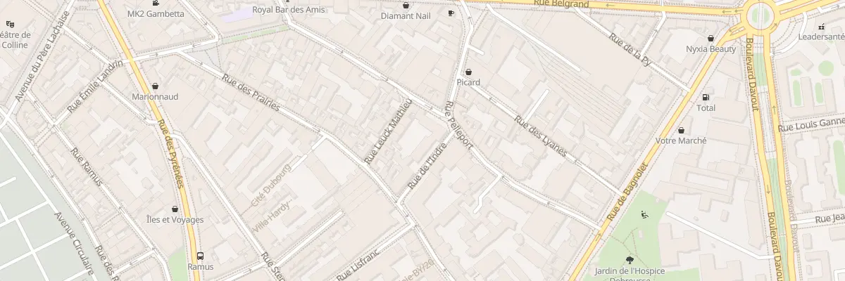 Plan du 3 Rue de la Cr des Noues à Paris 20e Arrondissement