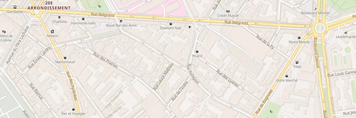 Plan du 2B Rue de la Cr des Noues à Paris 20e Arrondissement