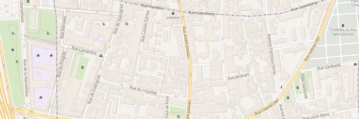 Plan du 22 Rue André Joineau au Pré-Saint-Gervais