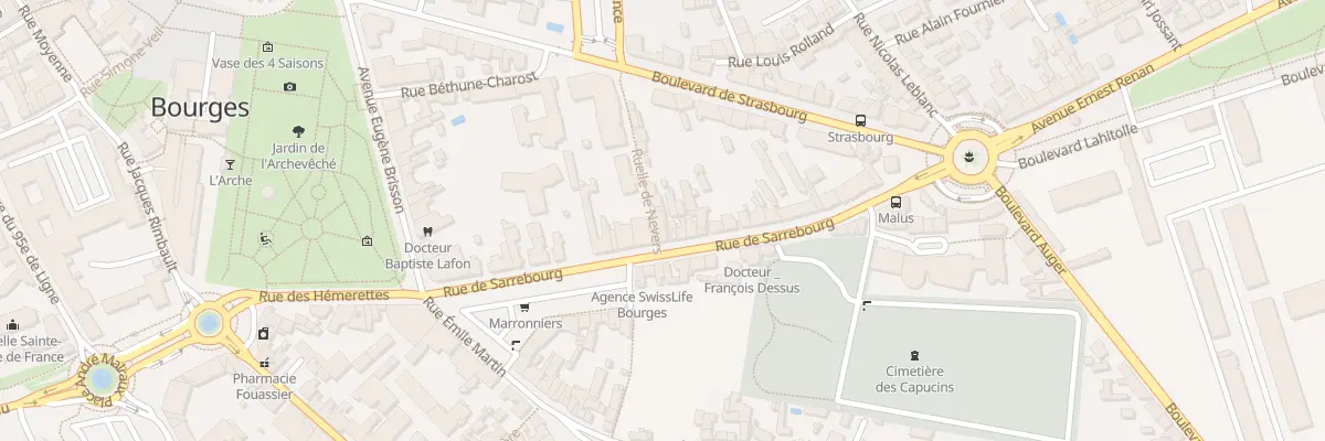 Plan du 43B Rue de Sarrebourg à Bourges
