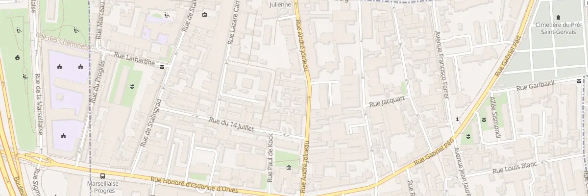 Plan du 30 Rue André Joineau au Pré-Saint-Gervais
