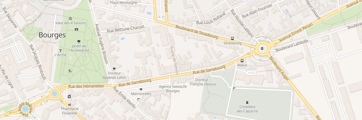 Plan du 45 Rue de Sarrebourg à Bourges