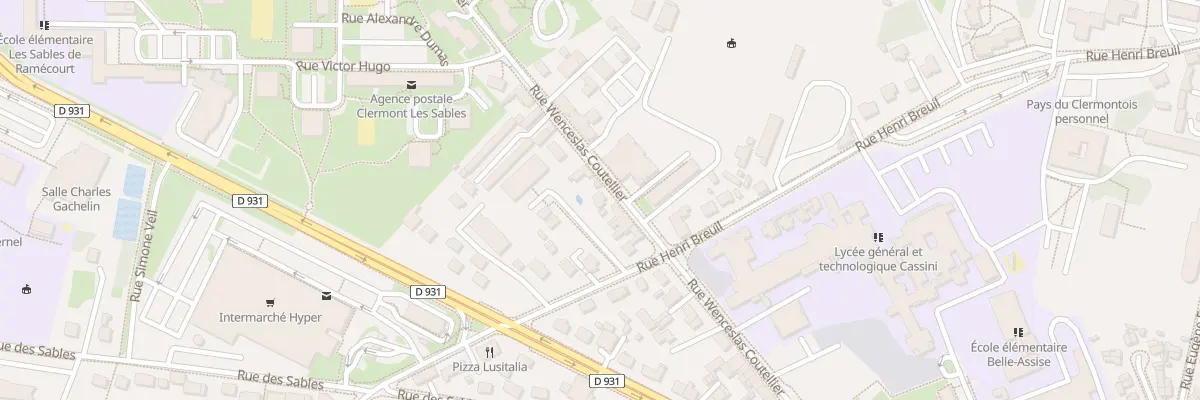 Plan du 35 Rue Wenceslas Coutellier à Clermont