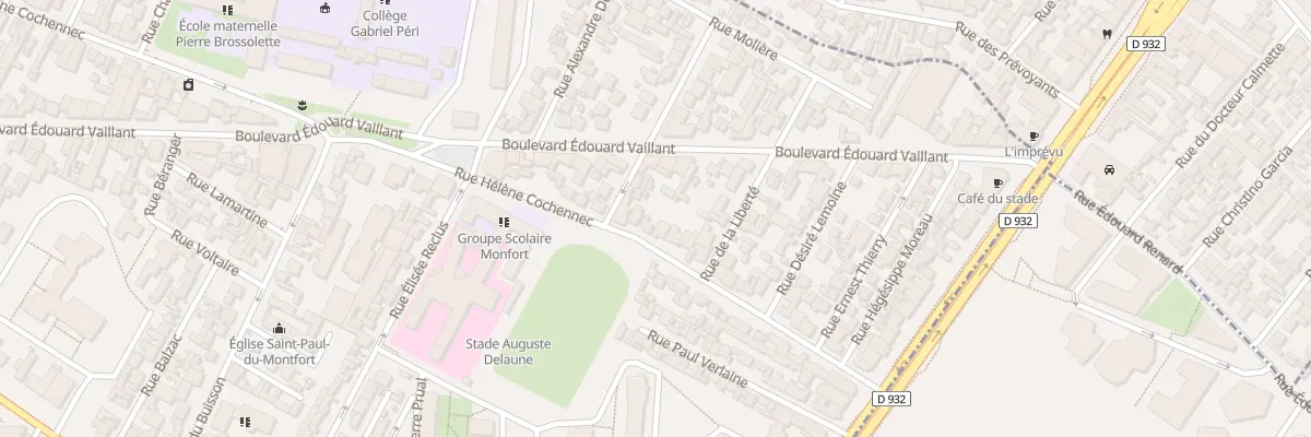 Plan du 30 Rue Hélène Cochennec à Aubervilliers