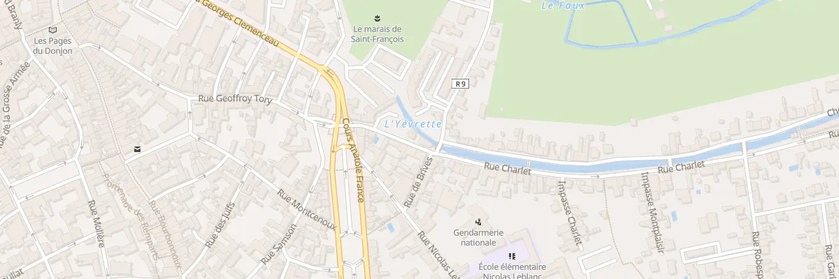Plan du 9 Rue Charlet à Bourges