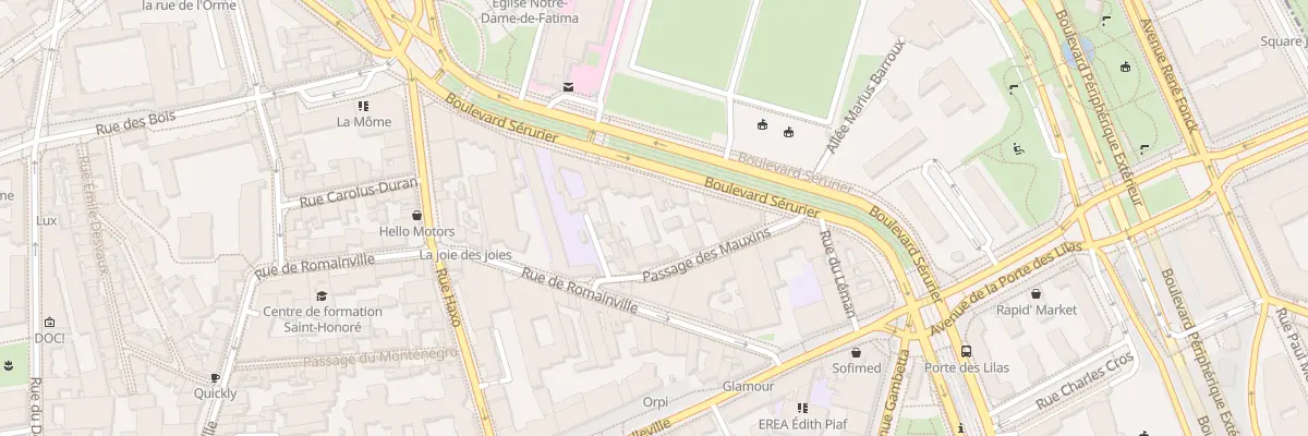 Plan du 35 Bd Sérurier à Paris 19e Arrondissement
