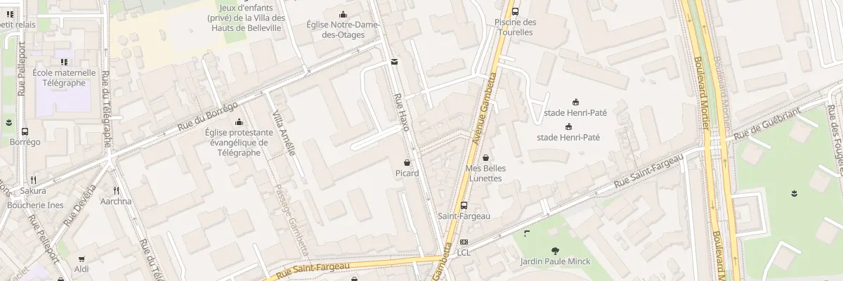 Plan du 60B Rue Haxo à Paris 20e Arrondissement