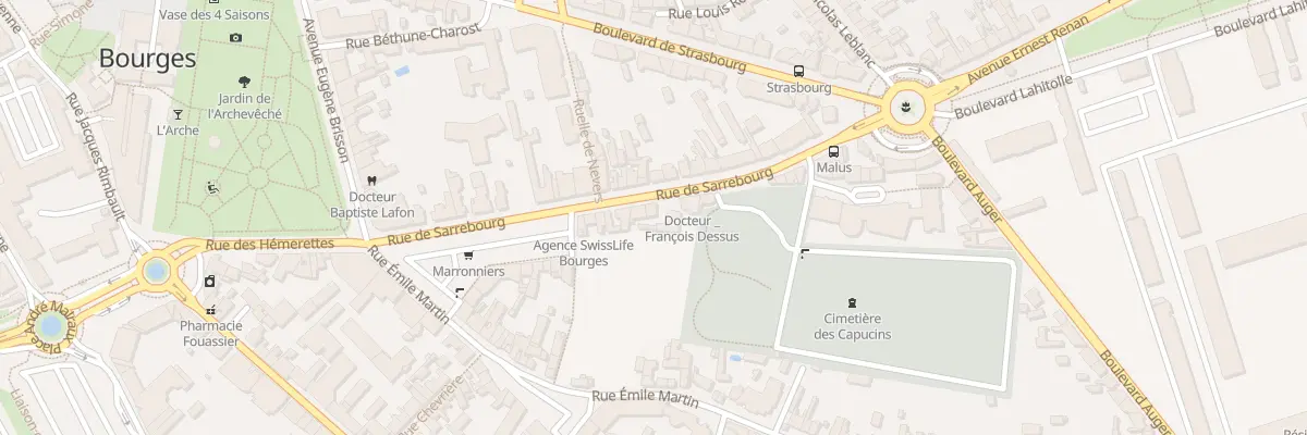 Plan du 10B Rue de Sarrebourg à Bourges