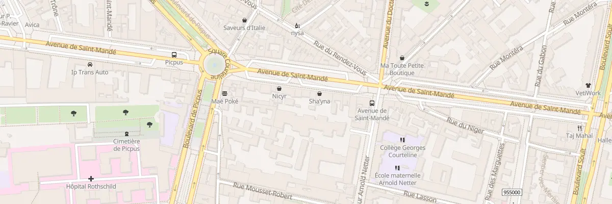 Plan du 74 Av de Saint-Mandé à Paris 12e Arrondissement