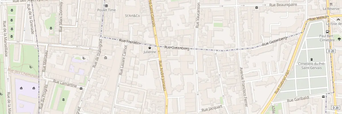 Plan du 5 Rue André Joineau au Pré-Saint-Gervais