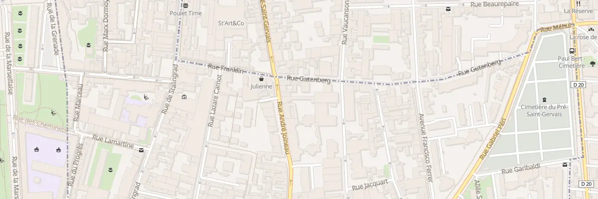 Plan du 9 Rue André Joineau au Pré-Saint-Gervais