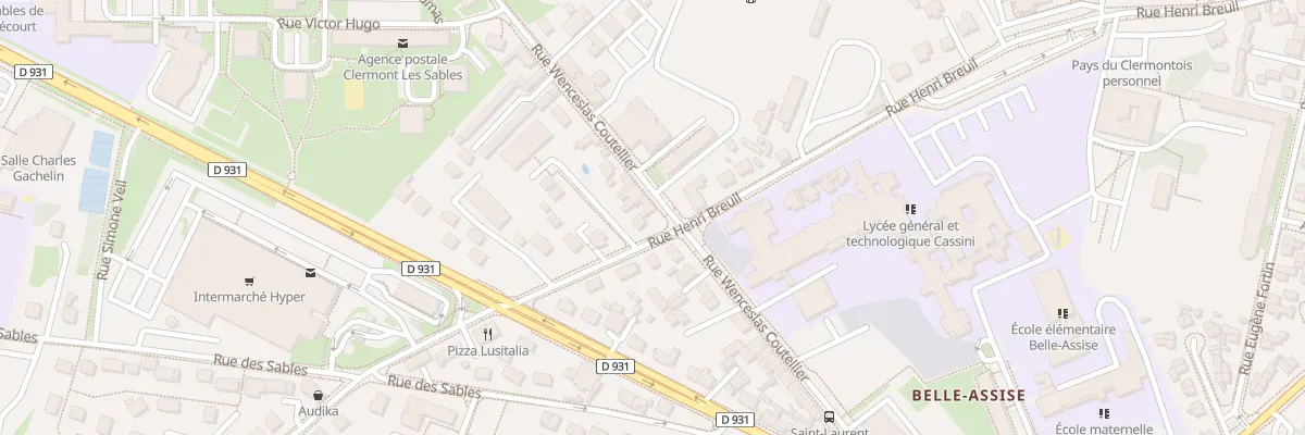 Plan du 29 Rue Wenceslas Coutellier à Clermont