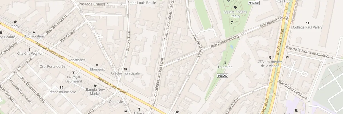 Plan du 3 Rue Rottembourg à Paris 12e Arrondissement