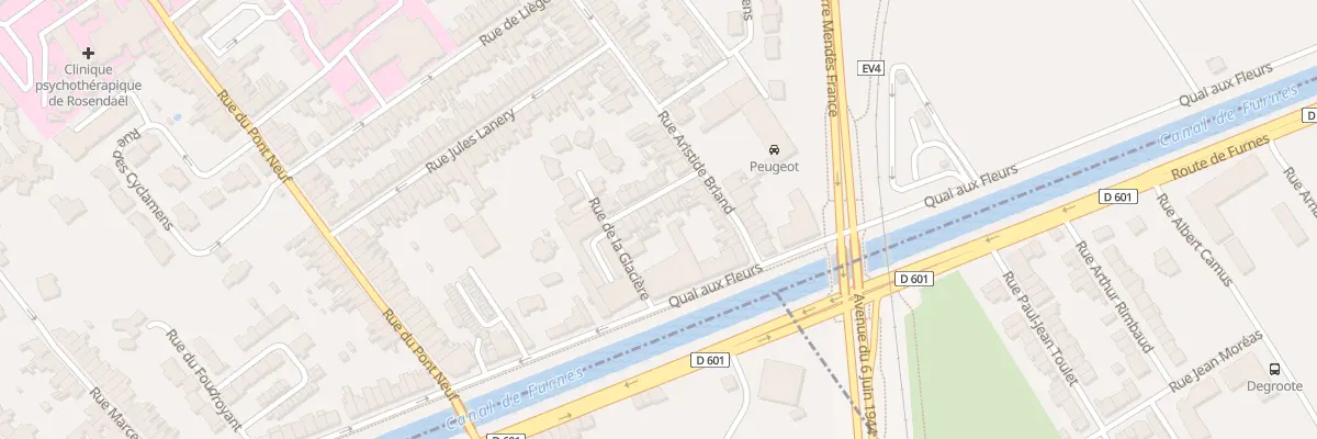 Plan du 9 Rue de la Glacière à Dunkerque