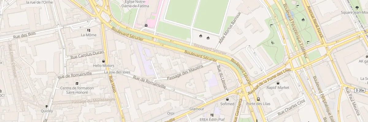 Plan du 31 Bd Sérurier à Paris 19e Arrondissement