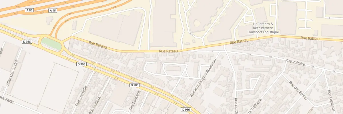 Plan du 50 Rue Rateau à La Courneuve