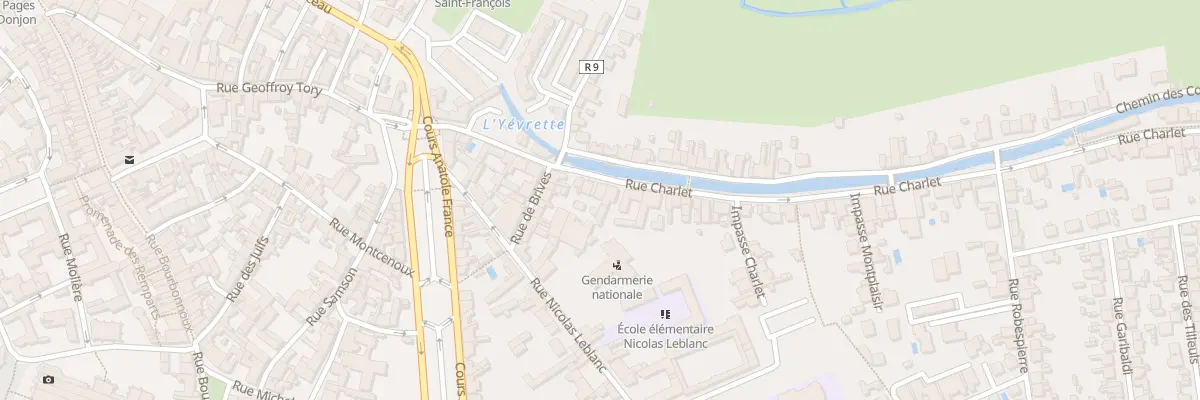 Plan du 22 Rue Charlet à Bourges