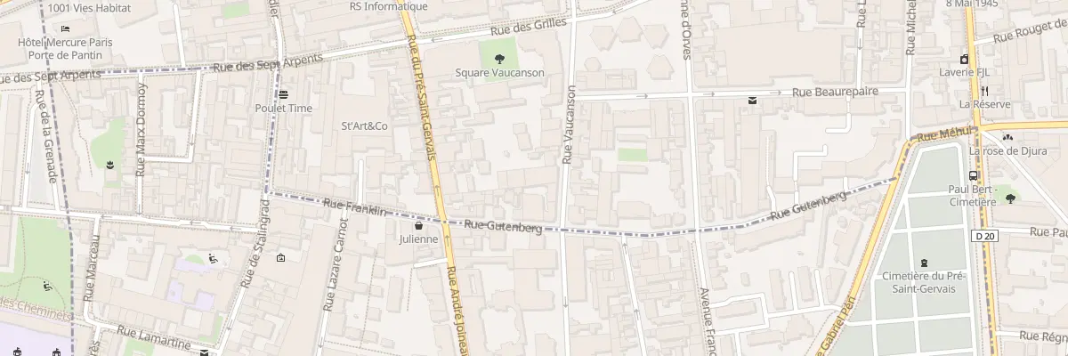 Plan du 28 Rue Vaucanson à Pantin