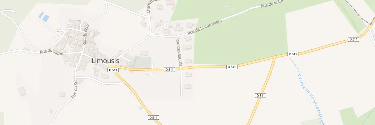 Plan des Sauzils à Limousis