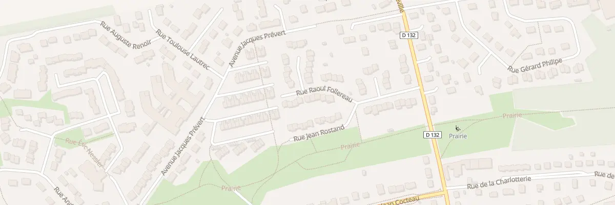 Plan du 9 Rue Raoul Follereau au Malesherbois