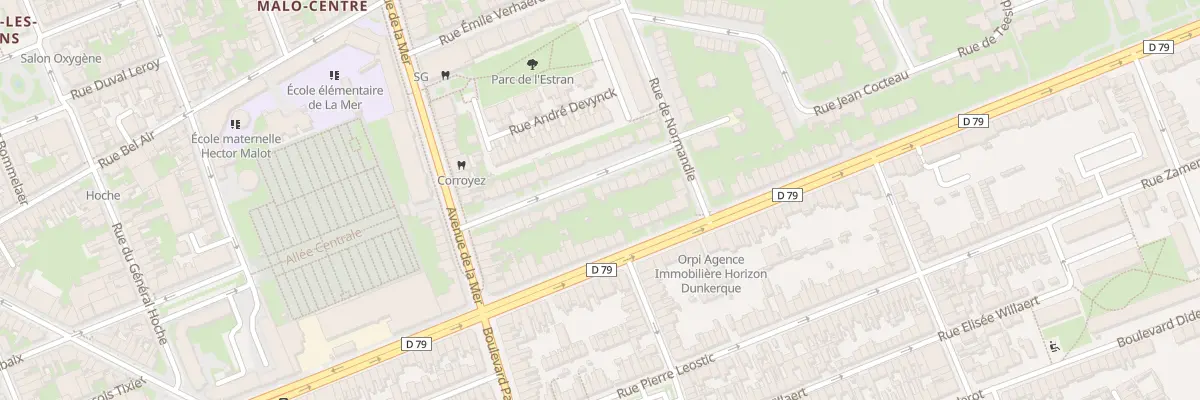 Plan du 24 Rue Maxence Van Der Meersch à Dunkerque