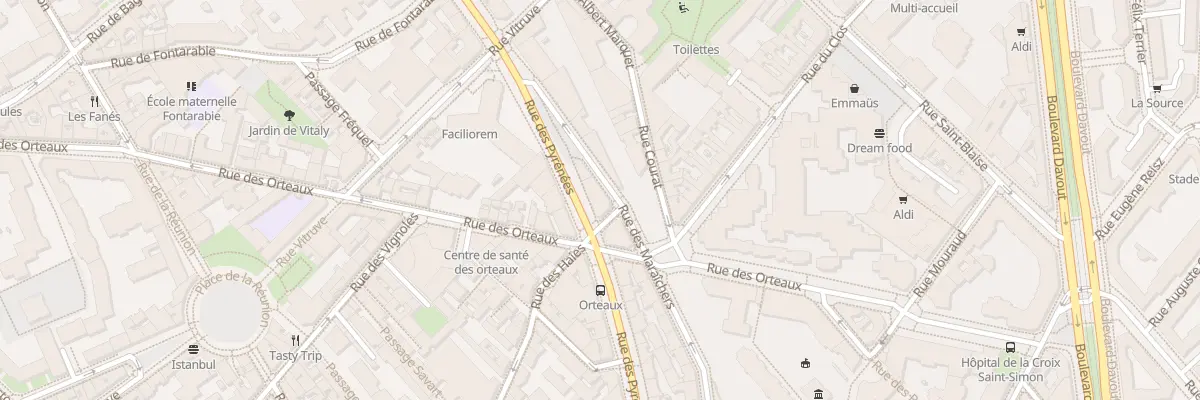 Plan du 108 Rue des Pyrénées à Paris 20e Arrondissement