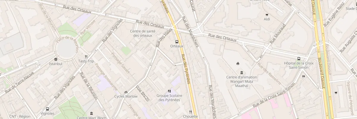 Plan du 103 Rue des Pyrénées à Paris 20e Arrondissement