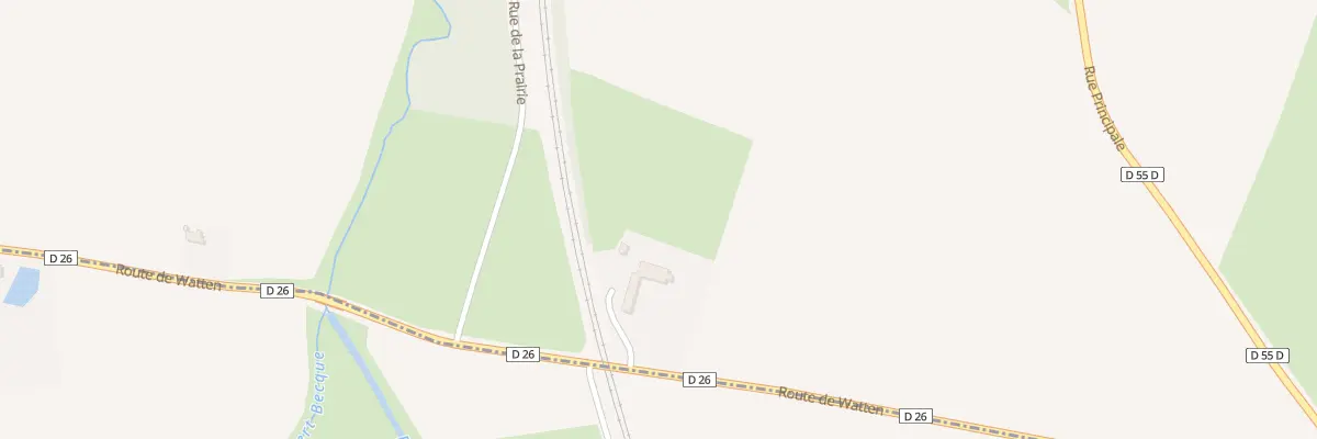 Plan du 1216 Rte de Watten à Ochtezeele