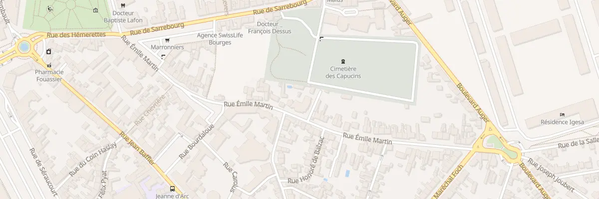 Plan du 57 Rue Emile Martin à Bourges