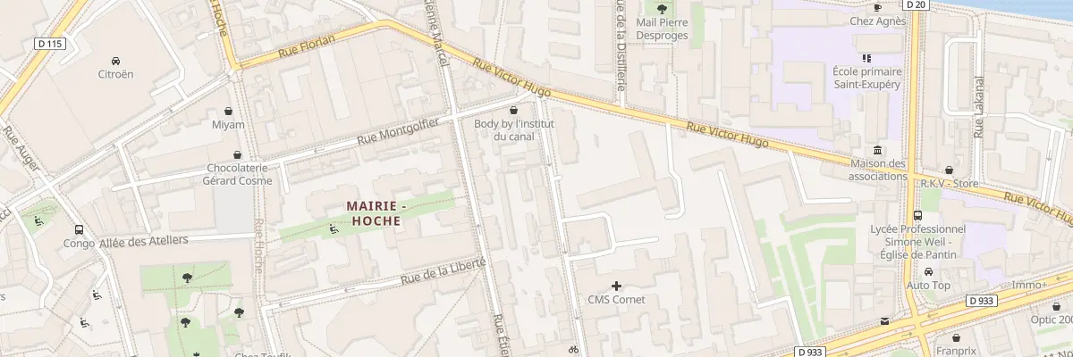 Plan du 23 Rue Eugene et M L Cornet à Pantin