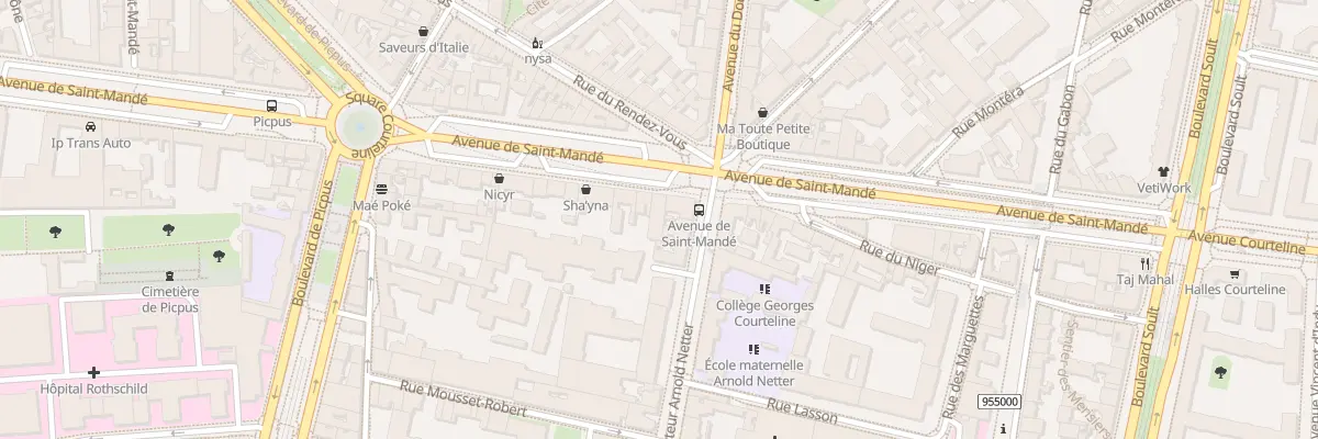Plan du 82B Av de Saint-Mandé à Paris 12e Arrondissement