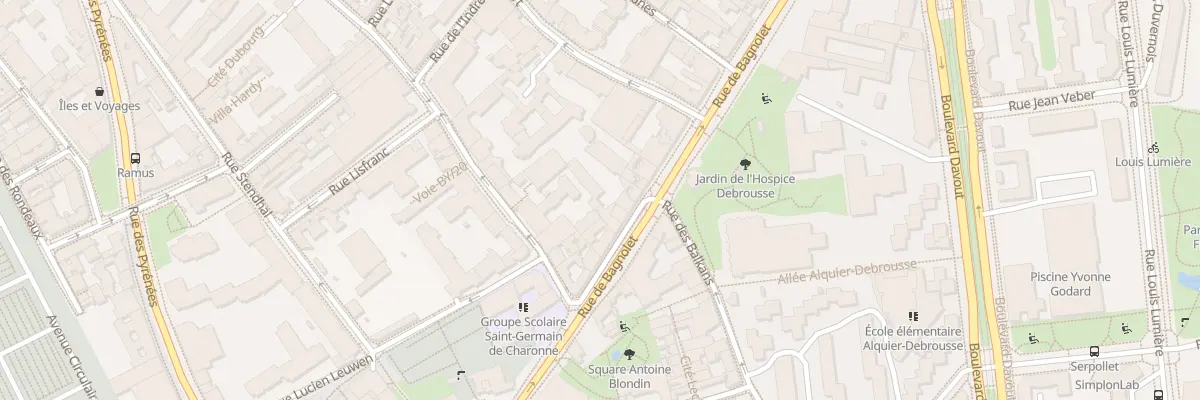 Plan du 131 Rue de Bagnolet à Paris 20e Arrondissement
