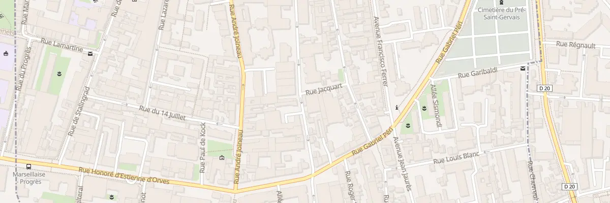 Plan du 16 Rue Baudin au Pré-Saint-Gervais