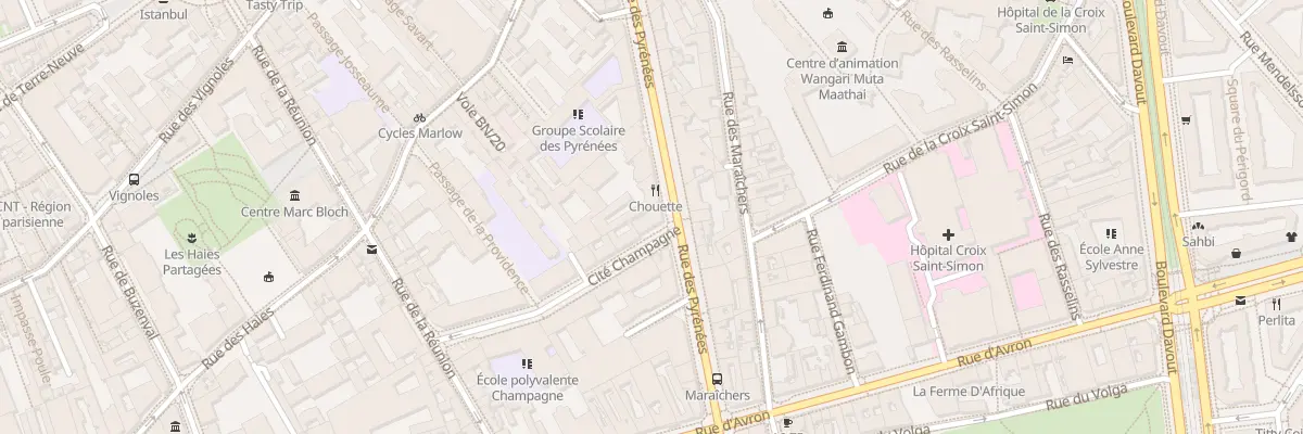 Plan du 85 Rue des Pyrénées à Paris 20e Arrondissement