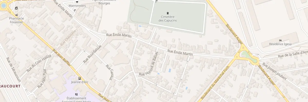 Plan du 66 Rue Emile Martin à Bourges