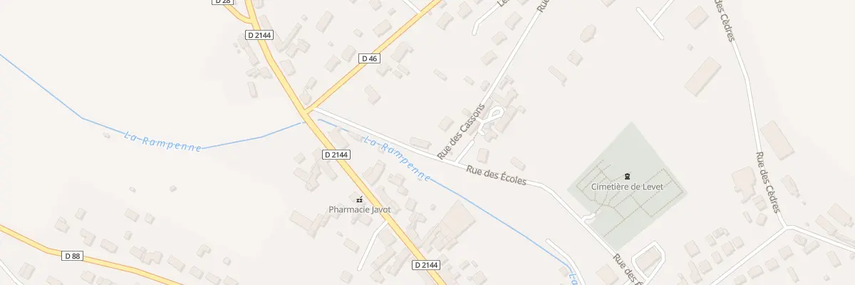 Plan du 16 Rue des Ecoles à Levet