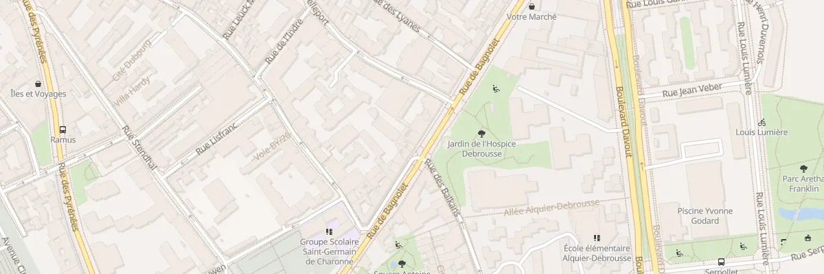 Plan du 139 Rue de Bagnolet à Paris 20e Arrondissement