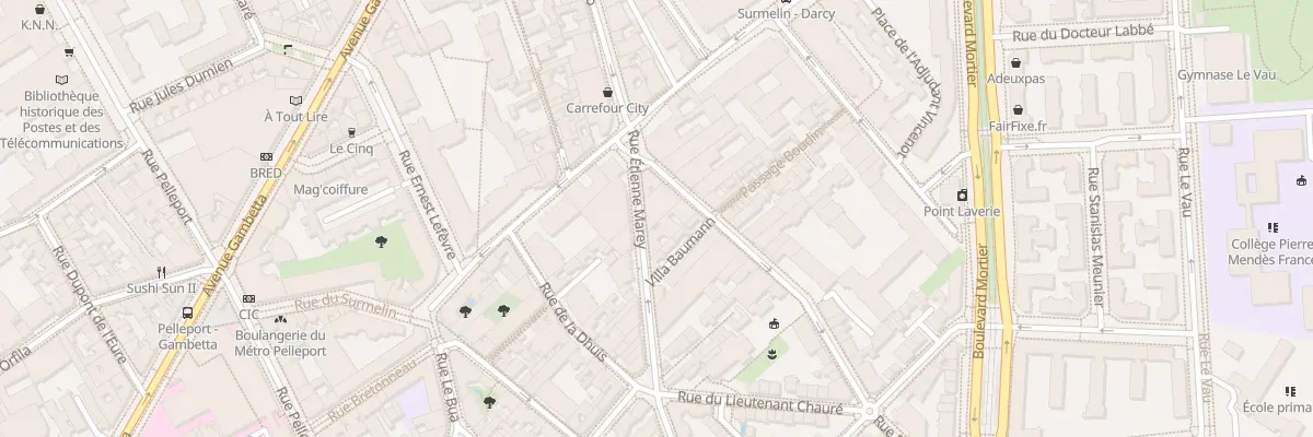 Plan du 43 Rue Alphonse Penaud à Paris 20e Arrondissement