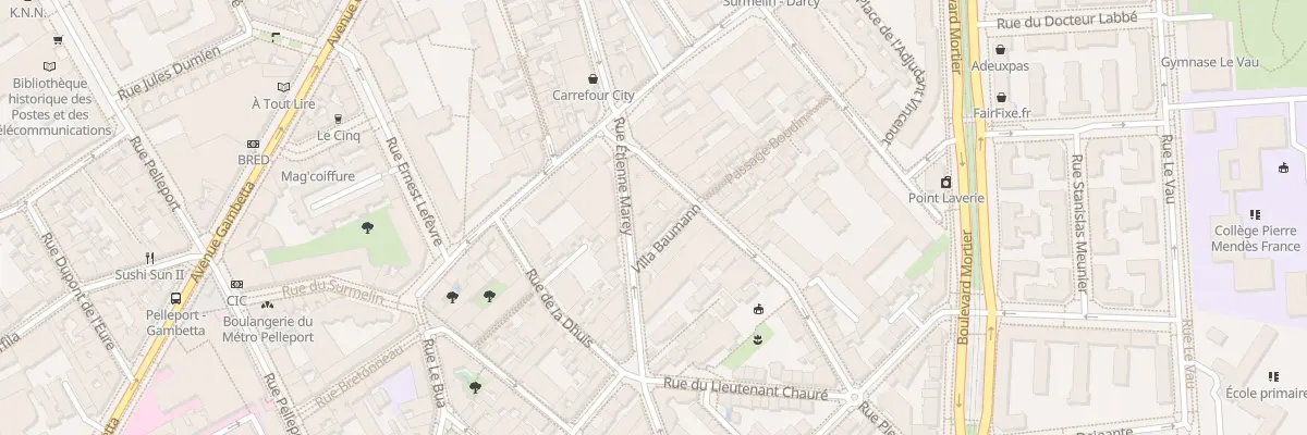 Plan du 39 Rue Alphonse Penaud à Paris 20e Arrondissement